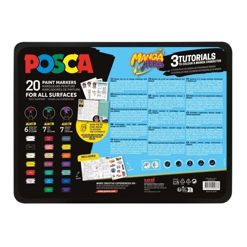 Set 20 markere C4400 Manga Hero Posca