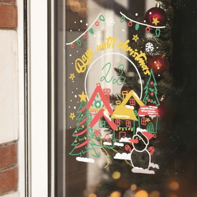 Set 4 markere cu creta UNI Chalk PWE-5M XMAS Elegante