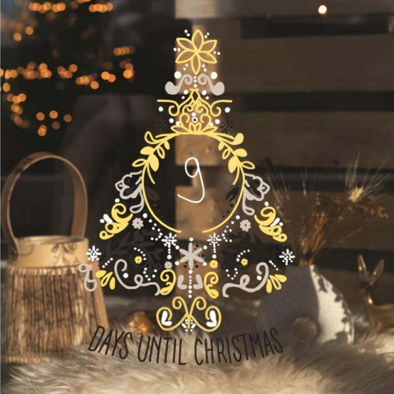 Set 4 markere cu creta UNI Chalk PWE-5M XMAS Elegante