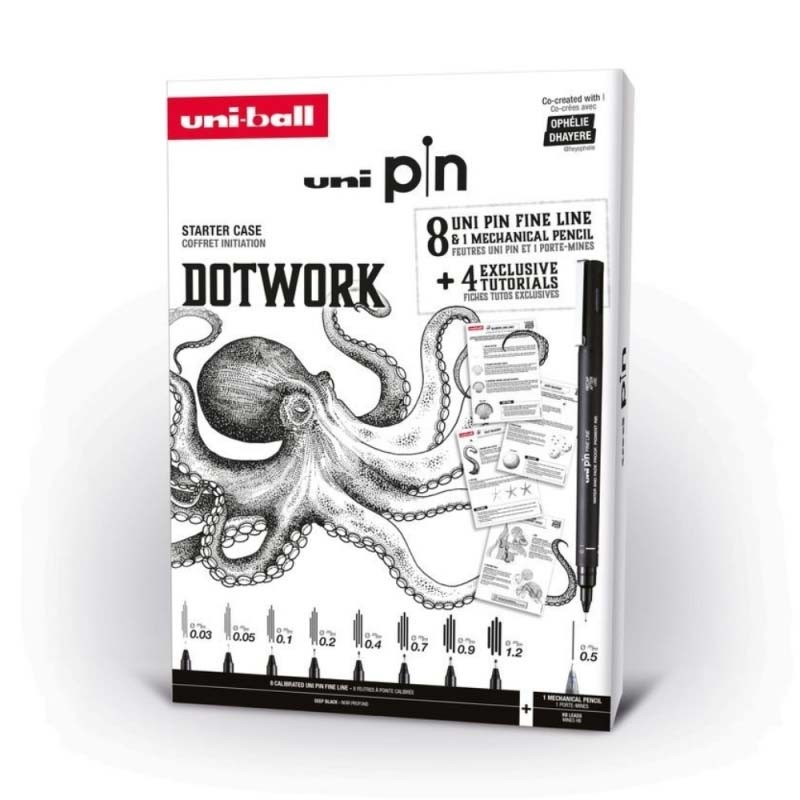 Set 8 linere UNI PIN-200 DOTWORK UniBall