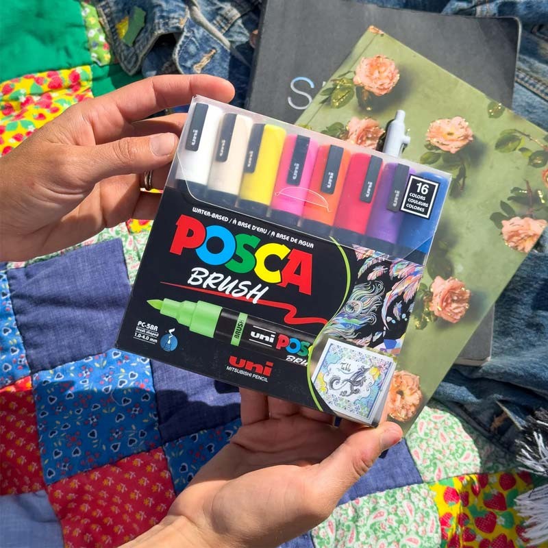 Set 8 markere brush PC-5BR 1-4mm M1602 Posca