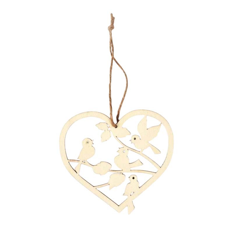 Ornament inima cu pasari Graine Creative