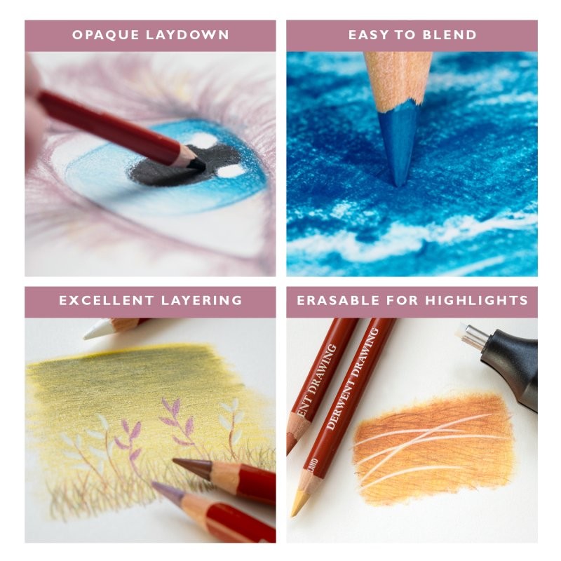 Set 12 creioane colorate Drawing Derwent