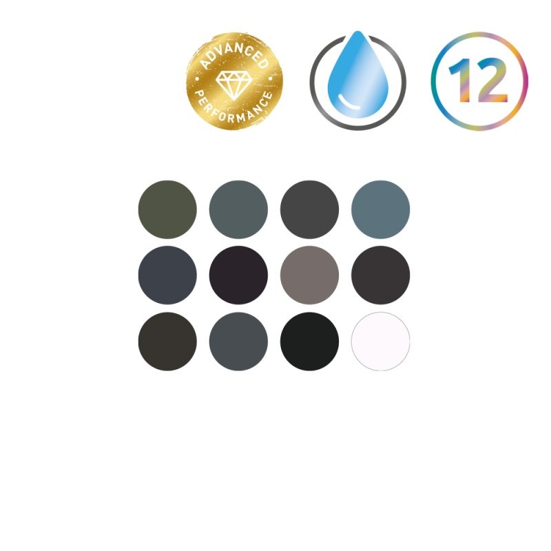 Set Inktense Paint Pan Tinted Charcoal Derwent