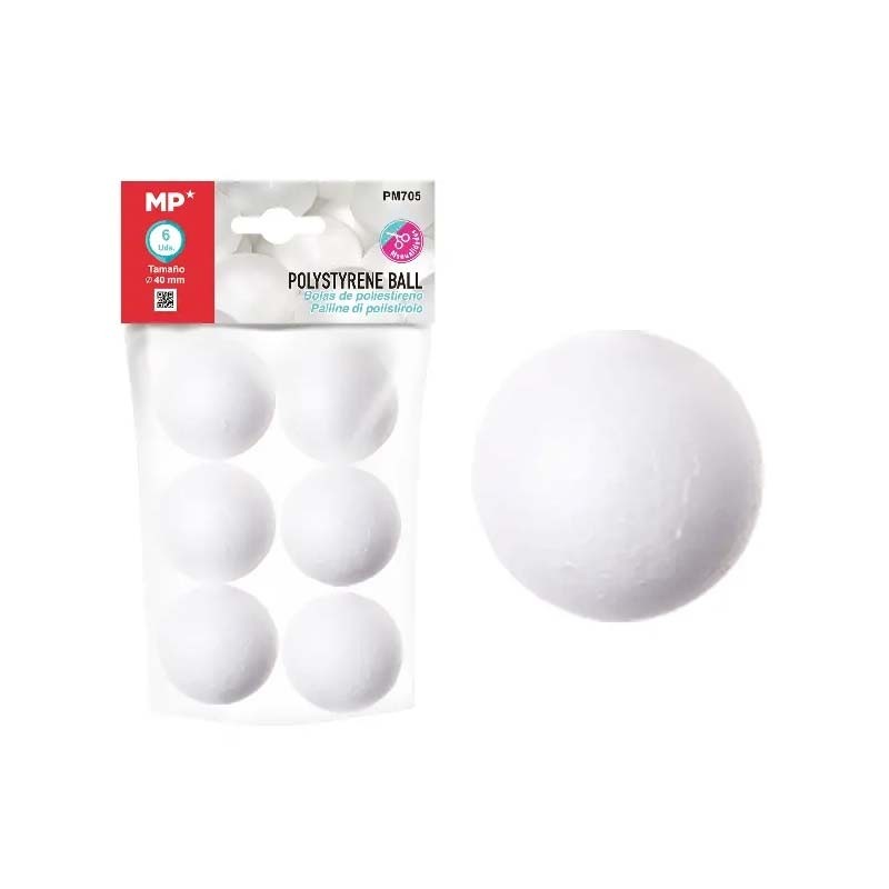 Set 6 bile polistiren 4cm Main Paper