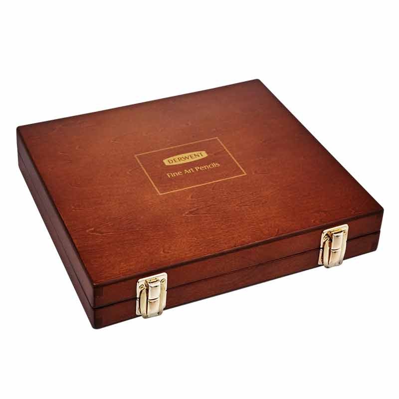 Caseta lemn 48 creioane colorate Coloursoft Derwent