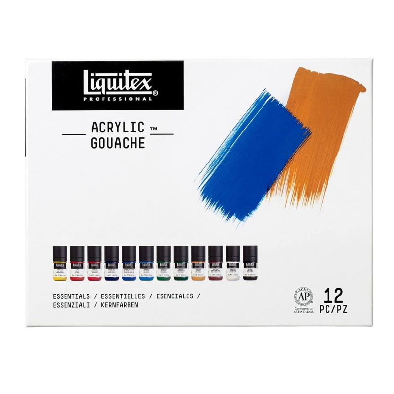 Set culori Acrylic Gouache 12x22ml Essentials Liquitex
