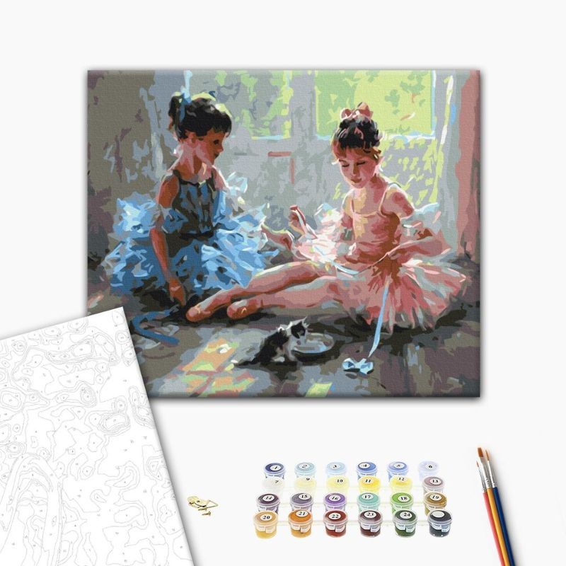 Pictura pe numere Ballerinas With A Kitten Atelier