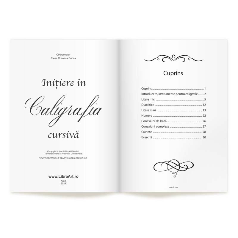 Caiet de initiere in caligrafia cursiva