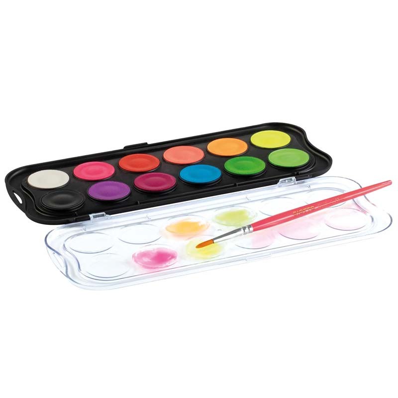 Set 12 acuarele cu pensula Fluo Giotto