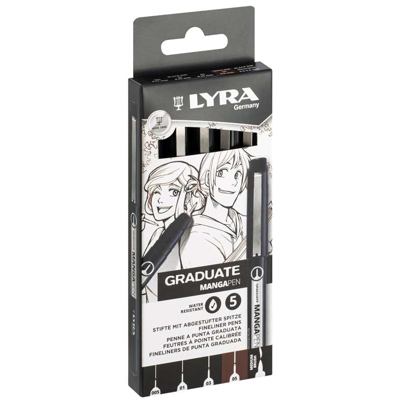 Set 5 linere MangaPen Lyra