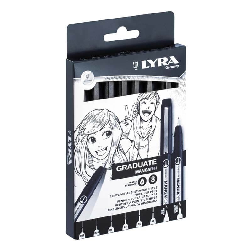 Set 8 linere MangaPen Lyra