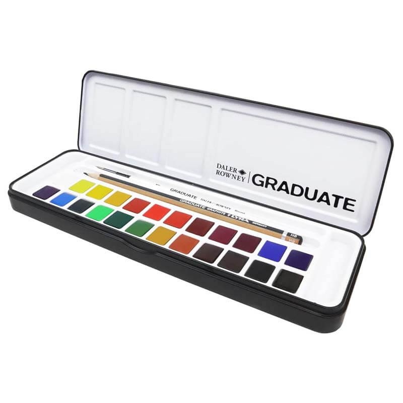 Set 24 acuarele godete Graduate Daler Rowney