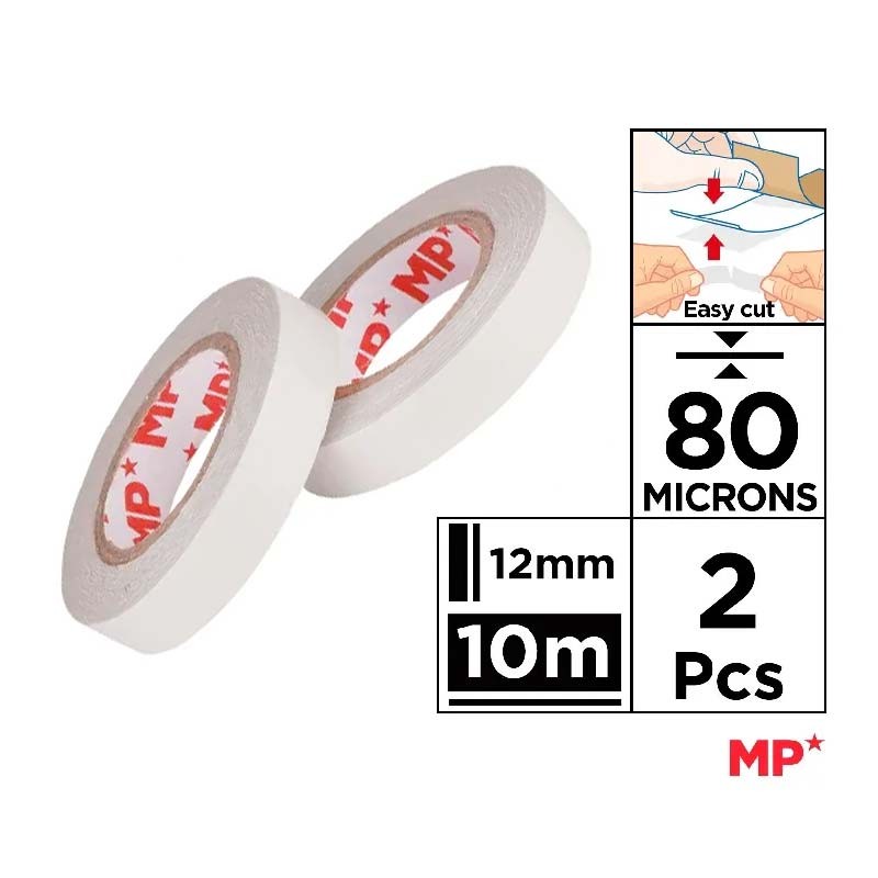 Set banda dublu adeziva 12MM 2X10M Main Paper