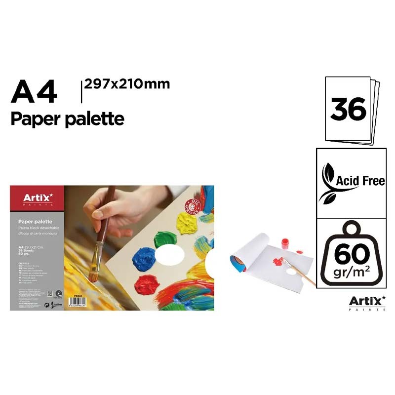 Paleta pictura hartie unica folosinta Artix