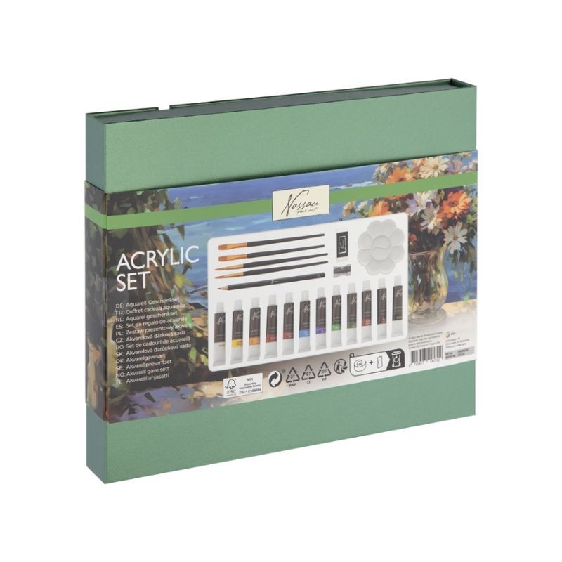 Set 21 piese pictura acrilica Nassau