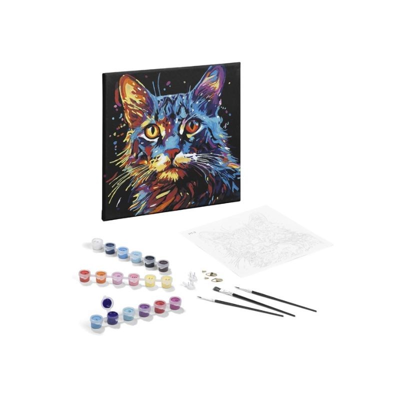 Pictura pe numere Cat panza neagra Nassau