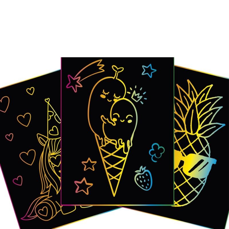 Set bloc scratch rainbow Grafix