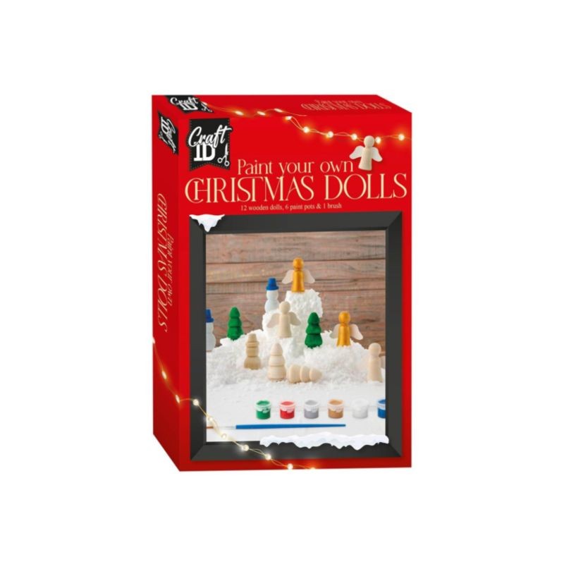 Set papusi lemn DIY Craciun Craft Sensations
