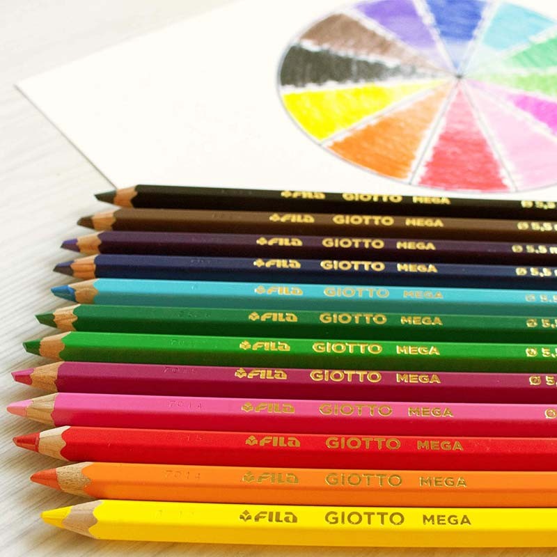 Set 12 creioane colorate Mega Giotto