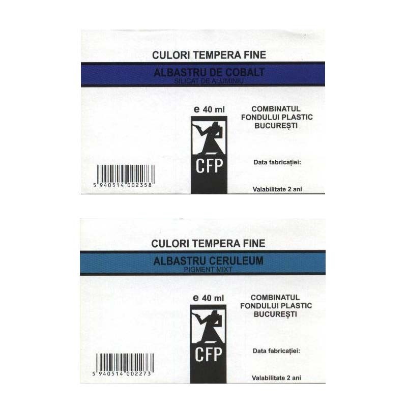 Culori tempera 40 ml Combinatul Fondului Plastic