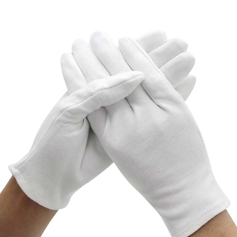 Manusi albe din bumbac pentru protectie