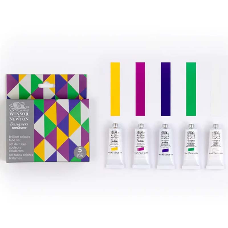 Set 6x5ml Brilliant Designers Gouache Winsor&Newton