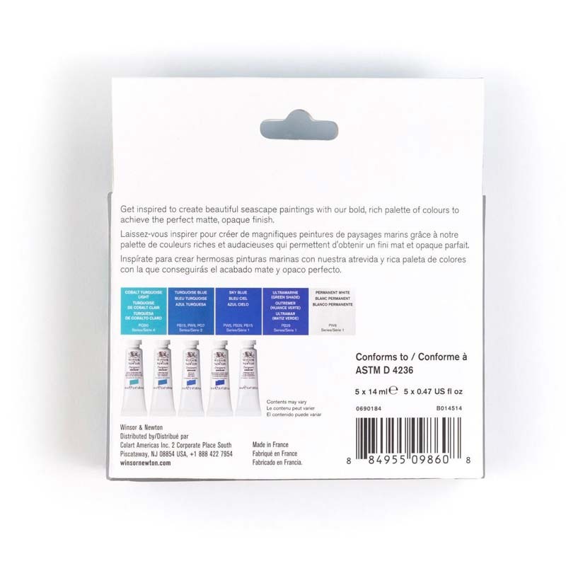 Set 5x14ml Seascape Designers Gouache Winsor&Newton