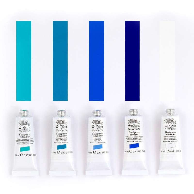 Set 5x14ml Seascape Designers Gouache Winsor&Newton