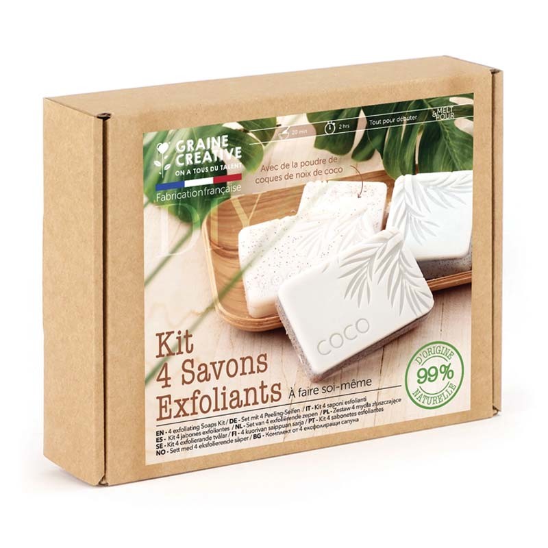 Kit sapun exfoliant Coconut Graine Creative
