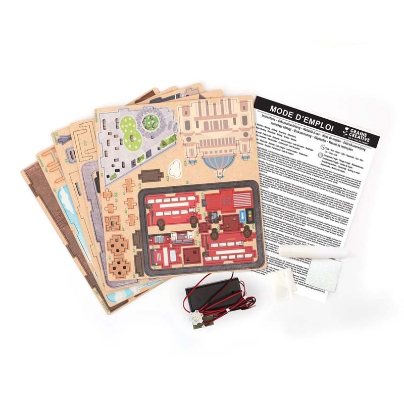 Kit macheta lemn LED Londra Graine Creative