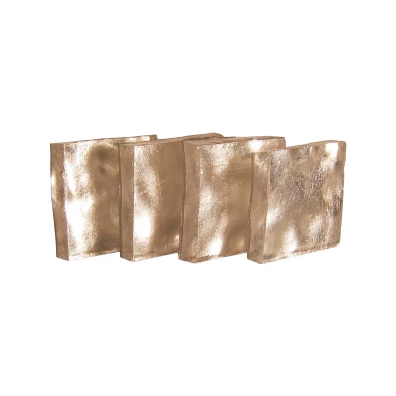 Mozaic sticla aur 24K White Gold Rough Mosaikstein