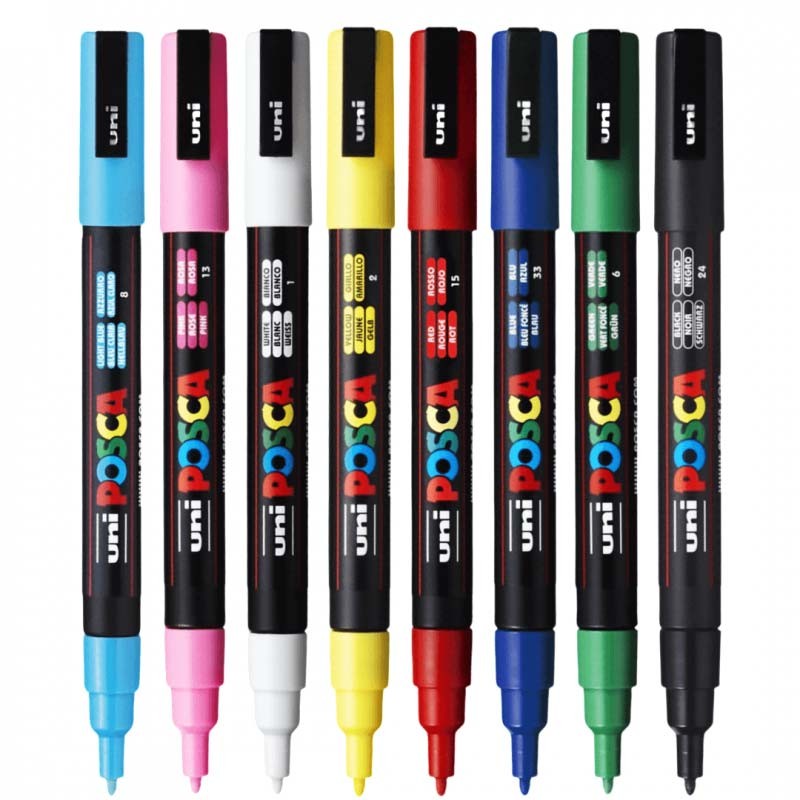 Set 3 varf marker 0.9-1.3mm PC-3M Uni Posca