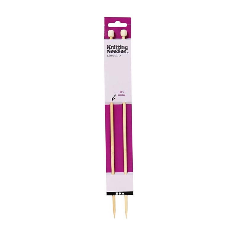 Set 2 andrele 2.5cm lemn bambus
