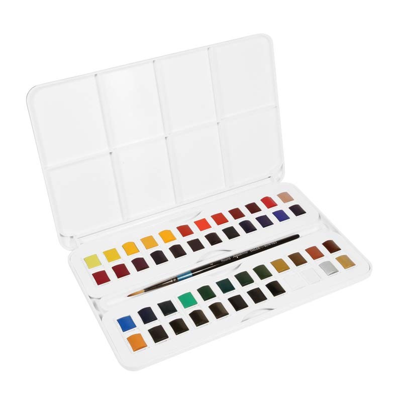 Set 48 culori acuarela Travel Aquafine HP Daler Rowney