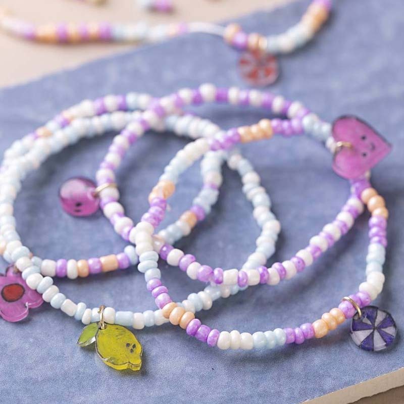 Kit bijuterii bratari Shrink Bracelets Mini Craft Mixt