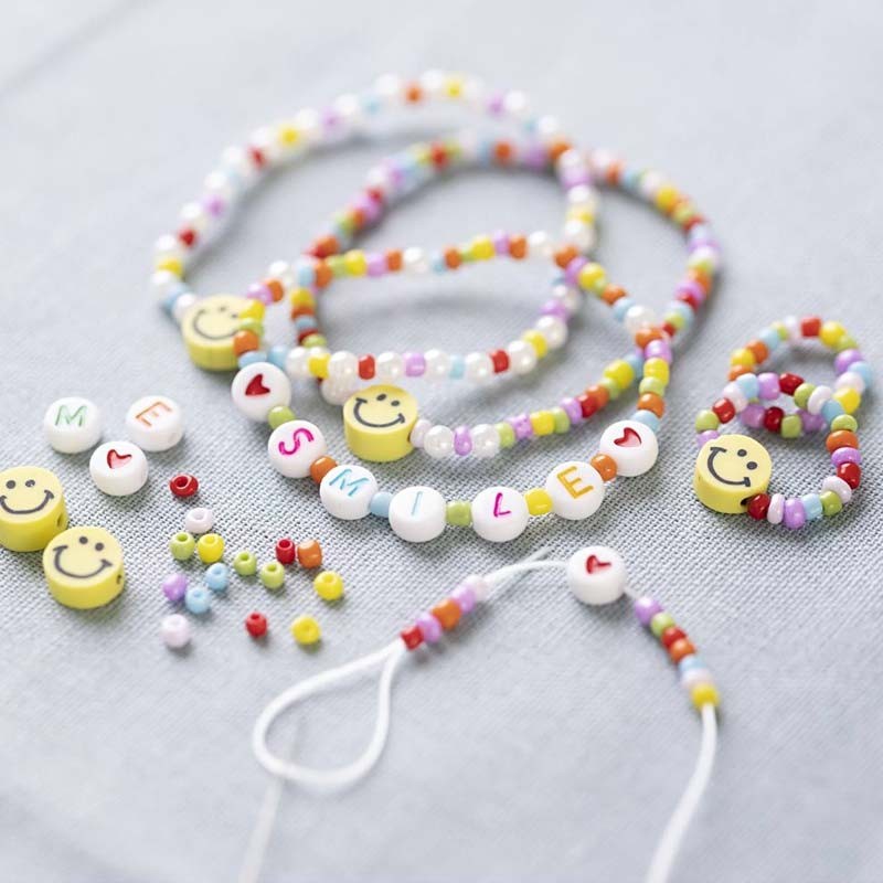Kit bijuterii bratari Smiley Mini Craft Mixt