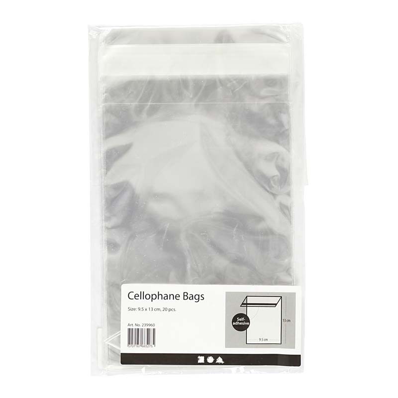 Set 20 punga celofan 9.7 x 12.9 cm