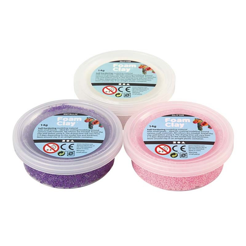 Set 3 pasta modelaj spuma Foam Clay Purple