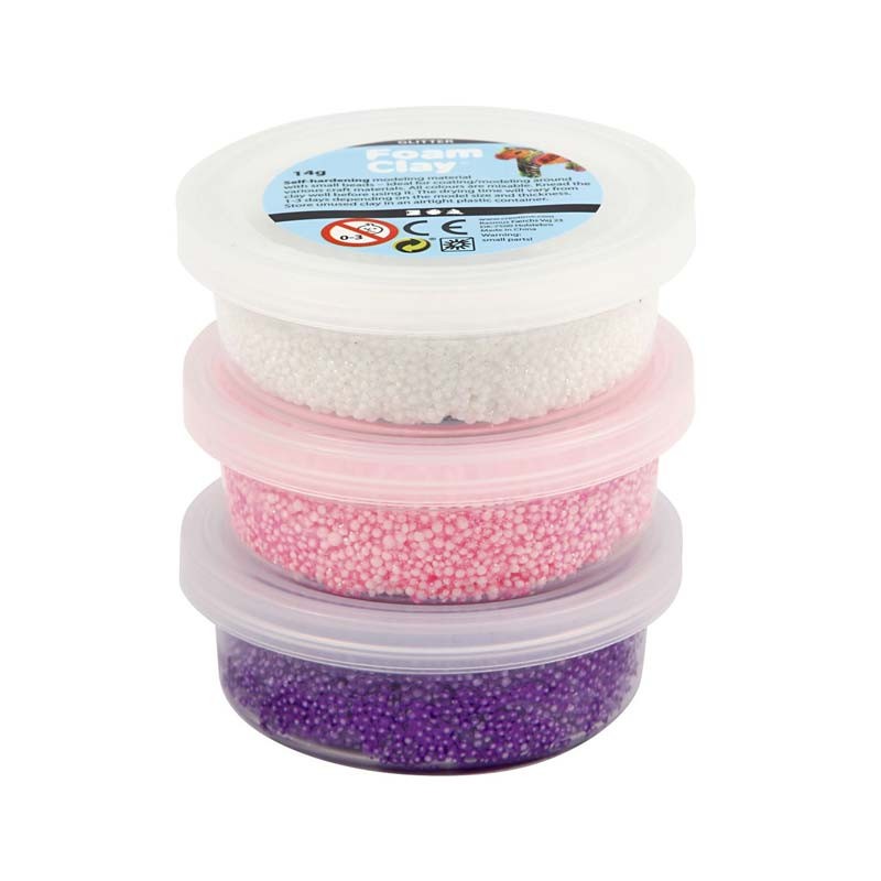 Set 3 pasta modelaj spuma Foam Clay Purple