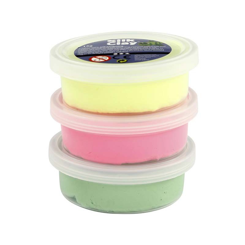 Set 3 pasta modelaj spuma Foam Clay Neon