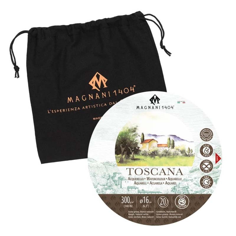 Bloc hartie acuarela Toscana Round Magnani 1404