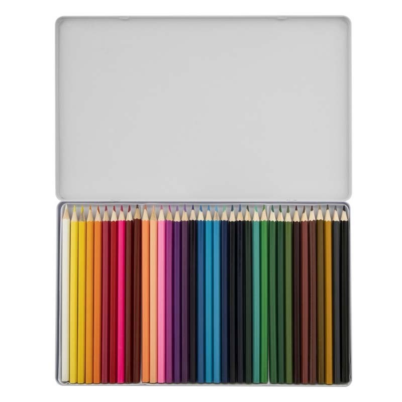 Set 36 creioane colorate cutie metalica