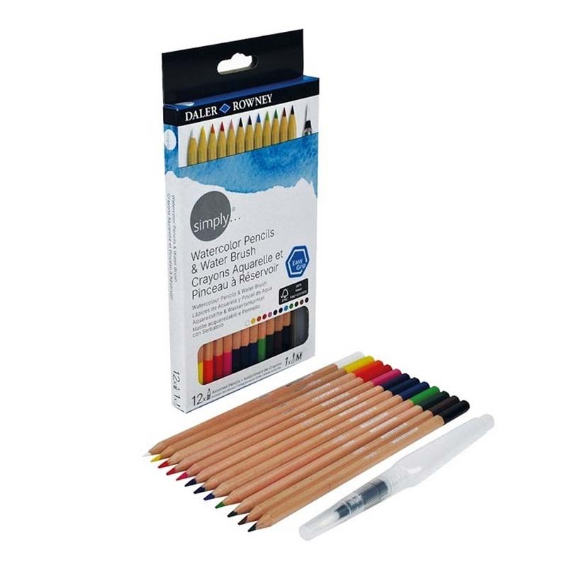 Set 12 creioane colorate acuarelabile Daler Rowney