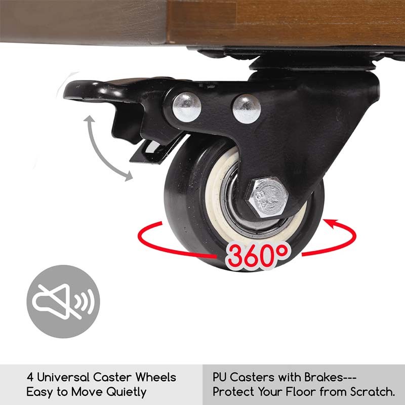 Carucior depozitare accesorii Walnut Deluxe Meeden