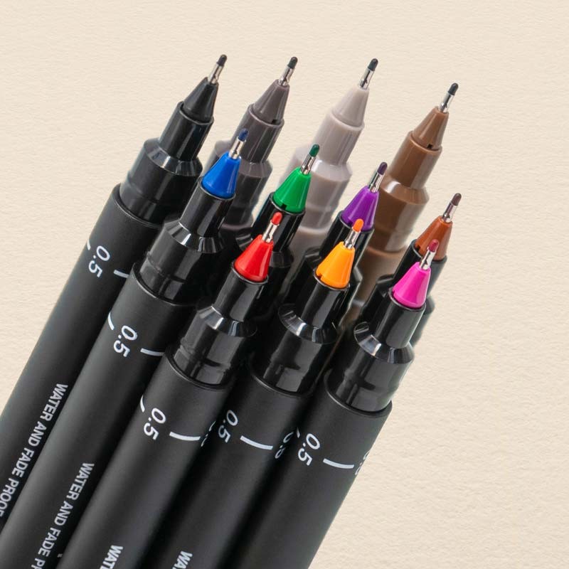 Set 8 linere 0.5mm Life In Colour Uni Pin