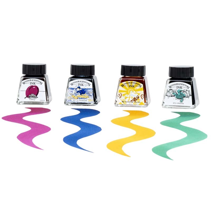 Set 4 cerneala Drawing Ink Winsor Newton