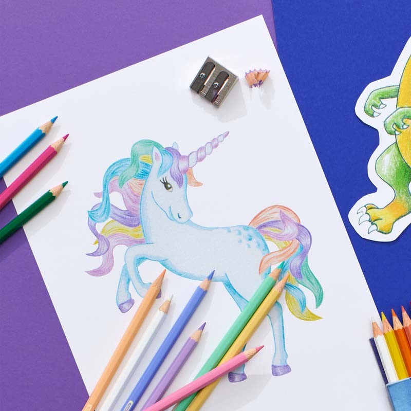 Set 24 creioane colorate Unicorn Faber-Castell