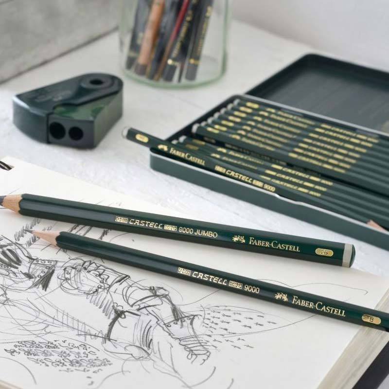 Set 12 creioane grafit 9000 Art Faber-Castell