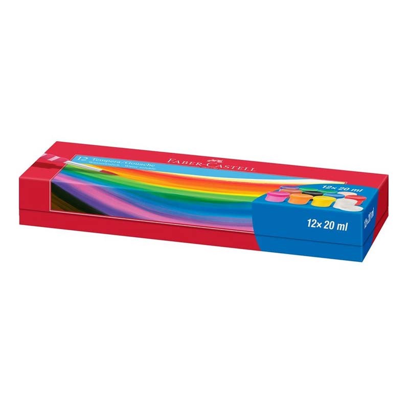 Set 12x20ml culori guase Faber-Castell